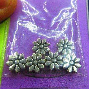 Silver Plated Flower Beads 10Pcs In Each Package Lot Of 3 Packages